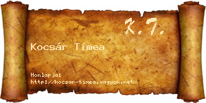 Kocsár Tímea névjegykártya
